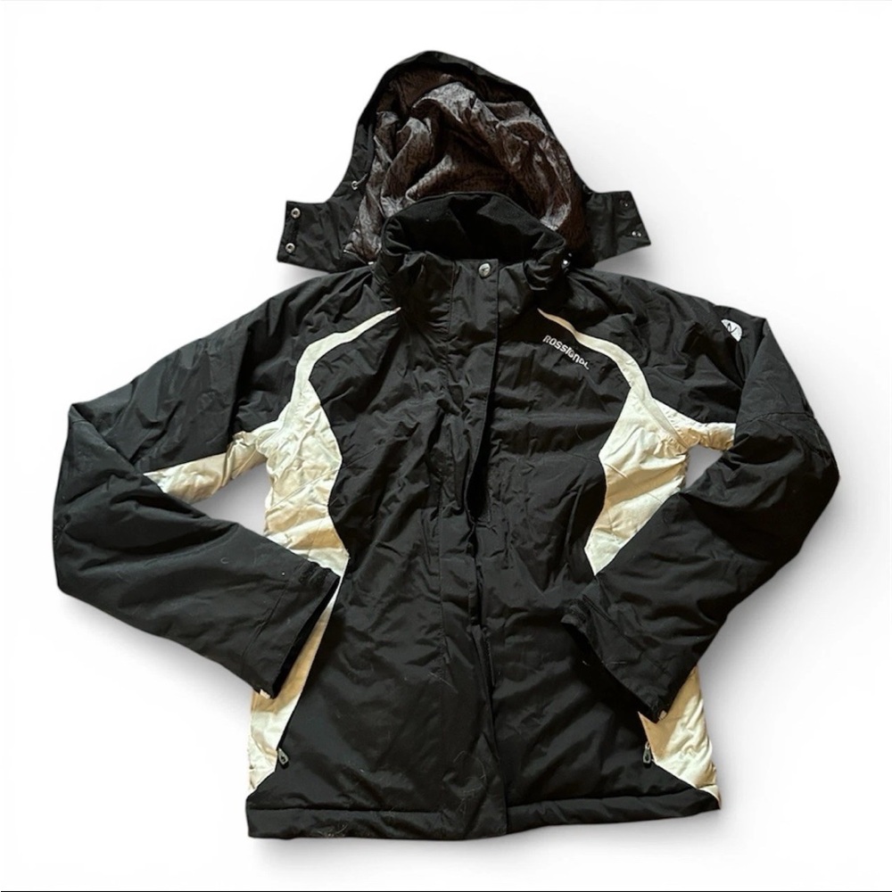 Rossignol Performance Black and White Classic Snowboard Ski Jacket Size S